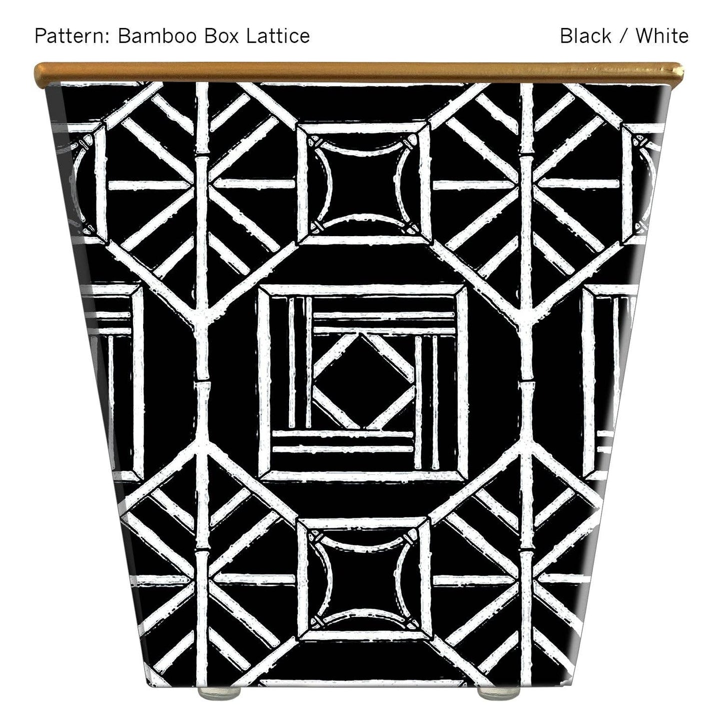 Bamboo Box Lattice Cachepot Candle