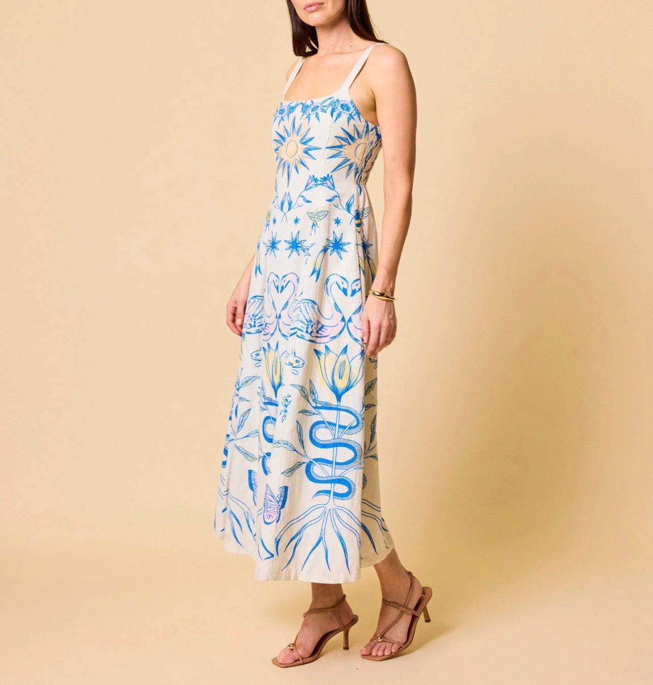Shelly Ankle Dress in Lunada Print