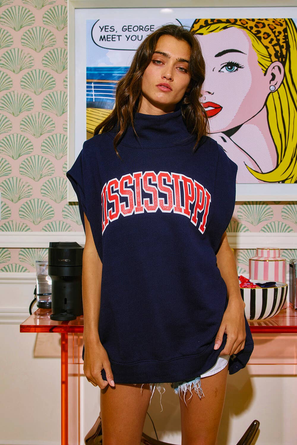 Mississippi Oversized Muscle Capelet