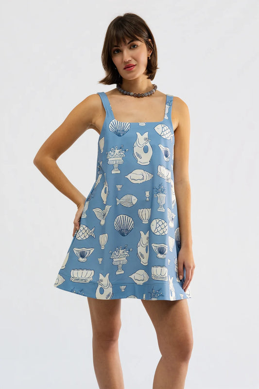 Helen Dress in Ocean Vase