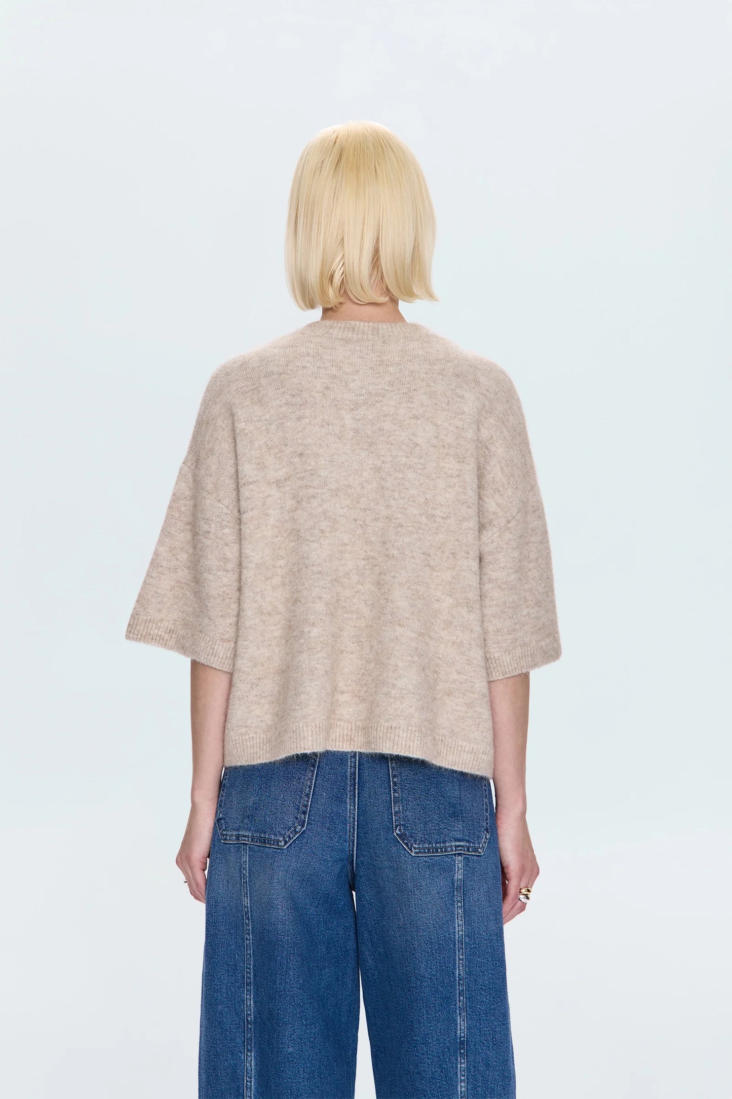 Shiloh S/S Crewneck Sweater in Oatmeal