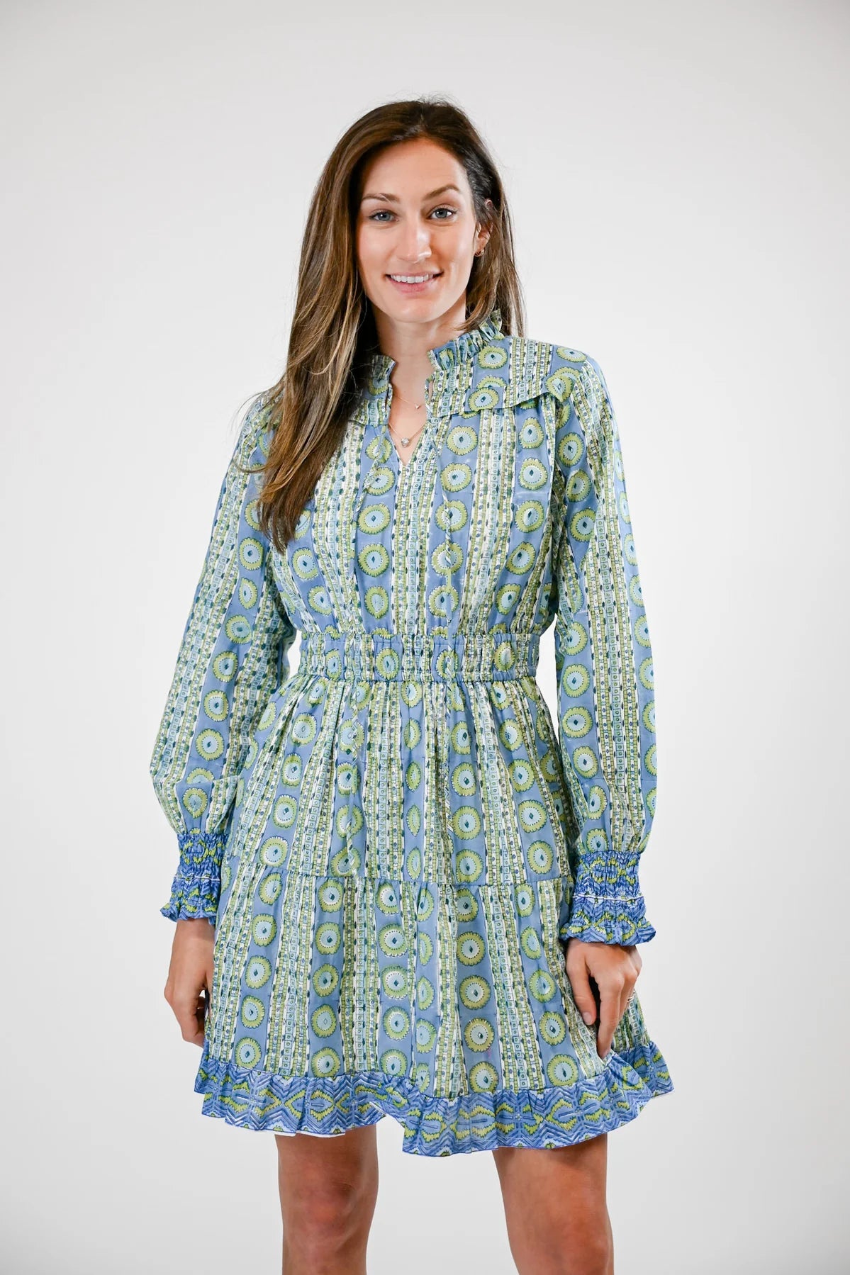 Nicole Dress in Gilded Ivy