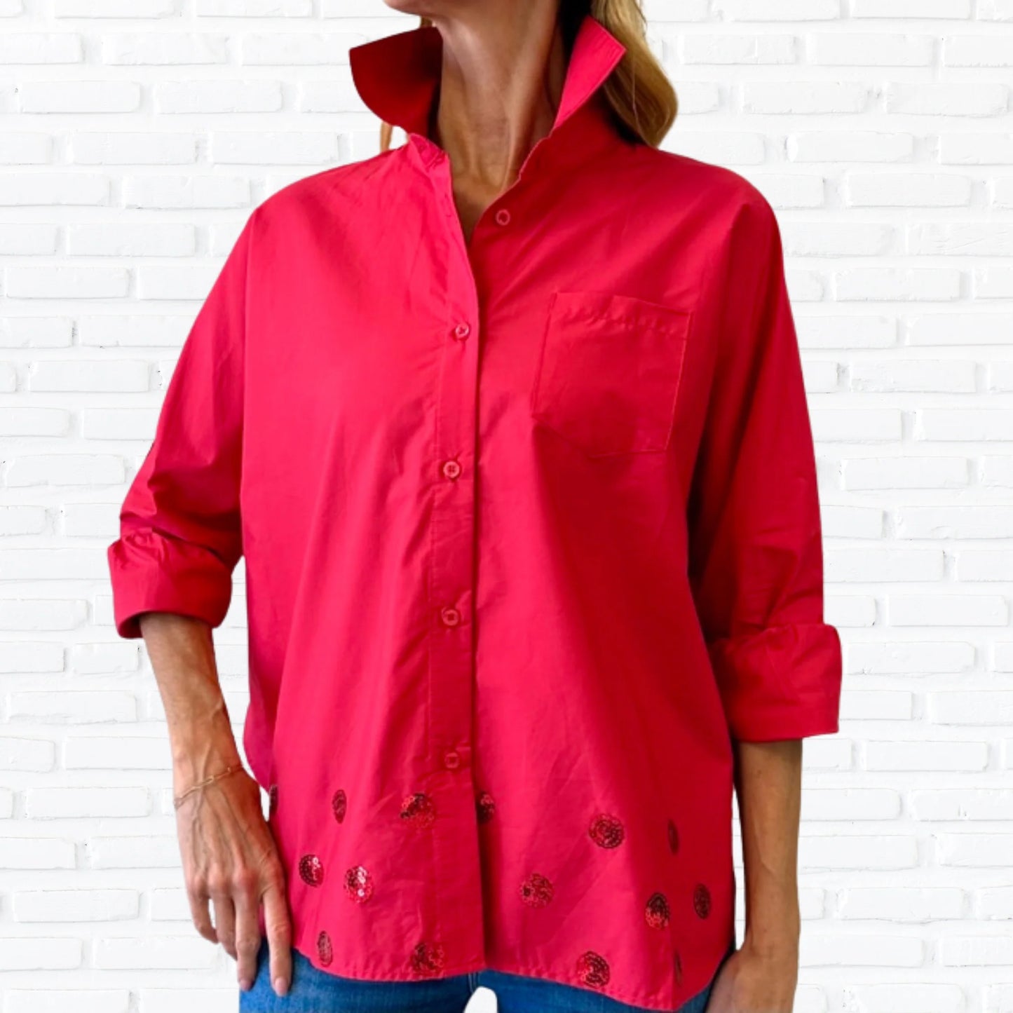 Abby Long Sleeve Swing Top Holiday