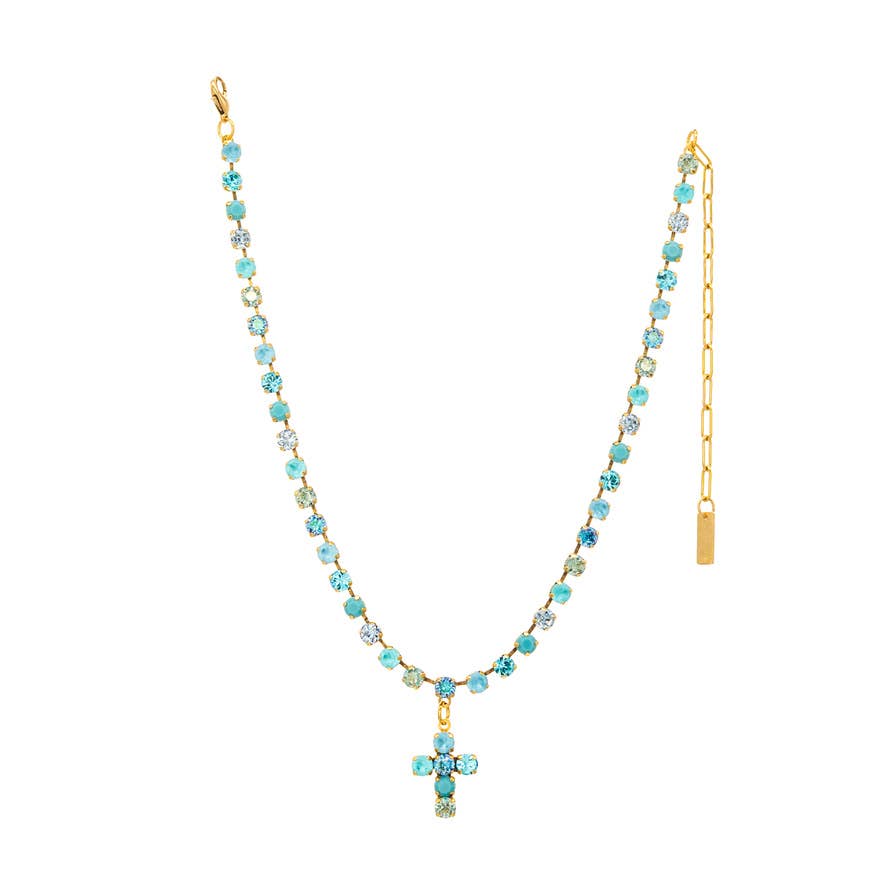 Baby Donatella Necklace in Blue Mix