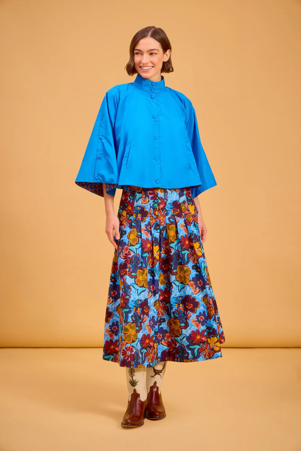 Capelet in True Blue
