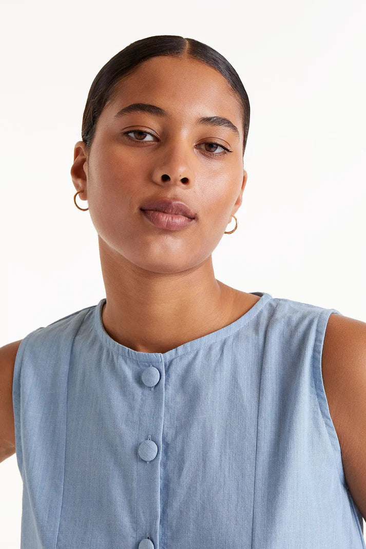 Chambray Vest Top