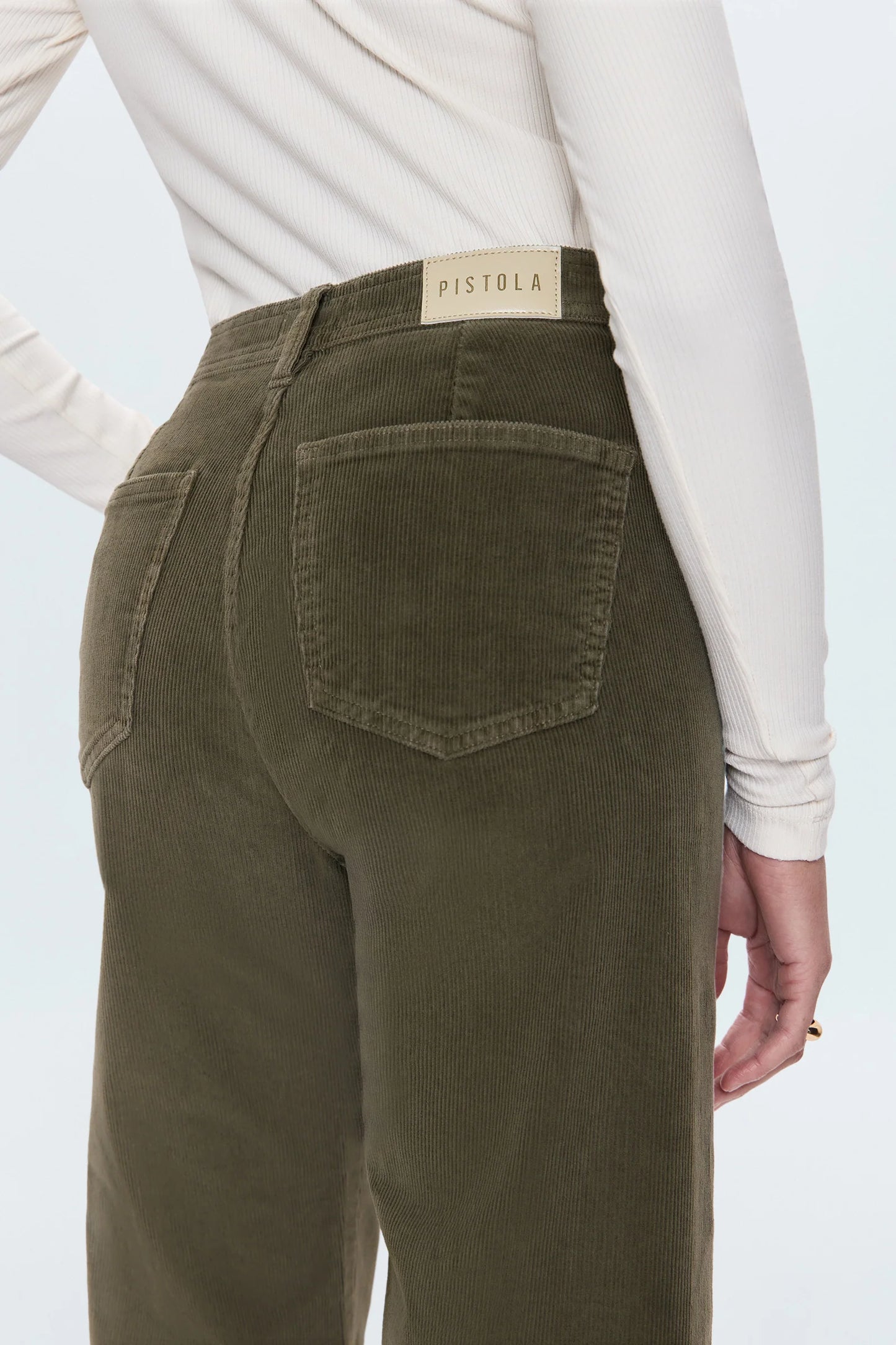 Penny Crop High Rise Wide Leg in Sequoia