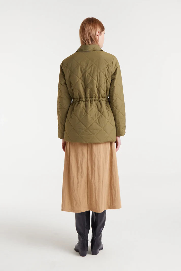Tie Waist Puffer Coat