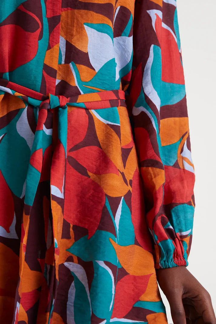 Ponziana Print Crepe Short Dress