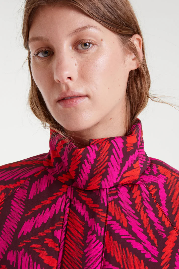 Fedora Print Puffer Coat