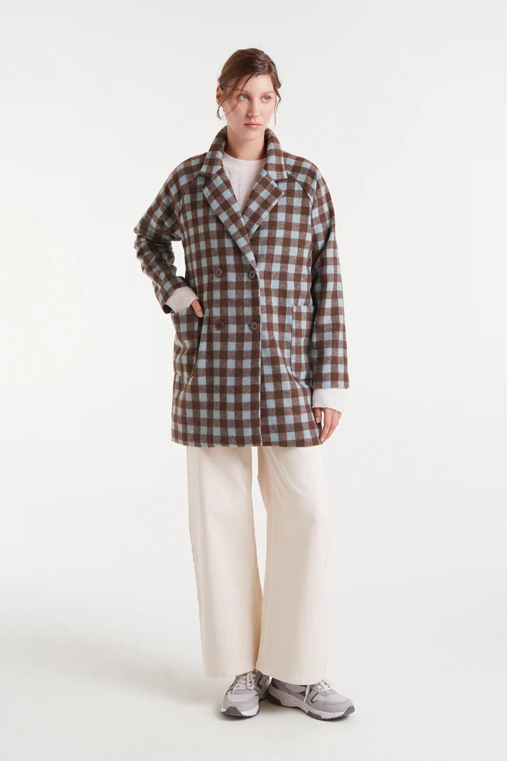 Brown Checked Coat