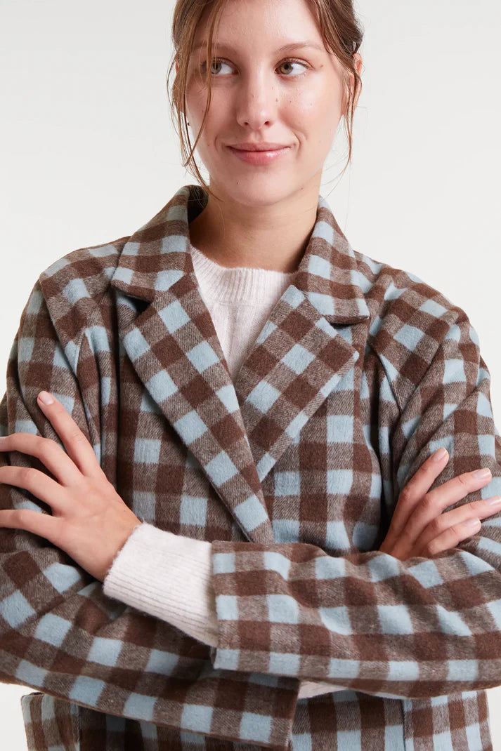 Brown Checked Coat