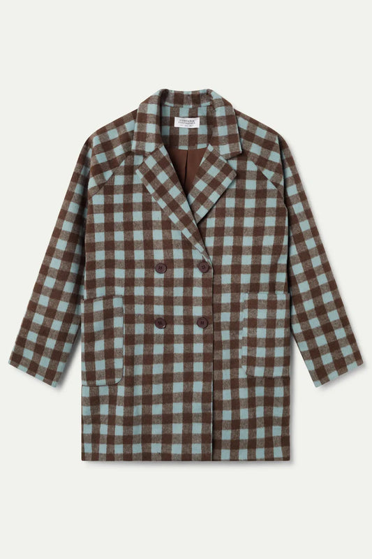 Brown Checked Coat