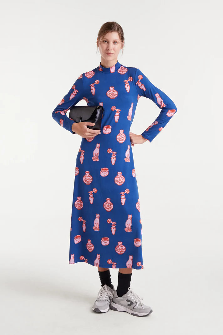 Porcelain Print Maxi Tee Dress