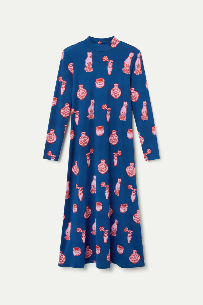 Porcelain Print Maxi Tee Dress