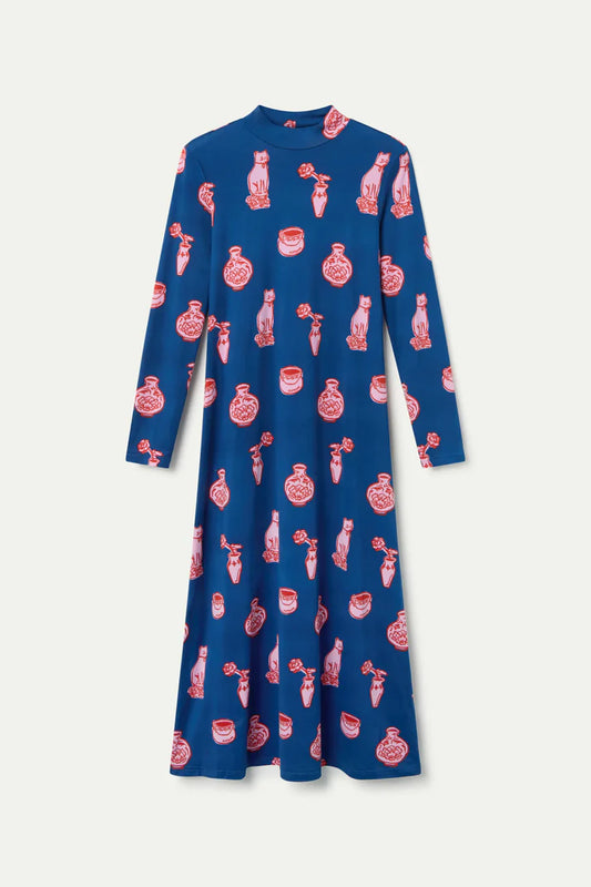 Porcelain Print Maxi Tee Dress