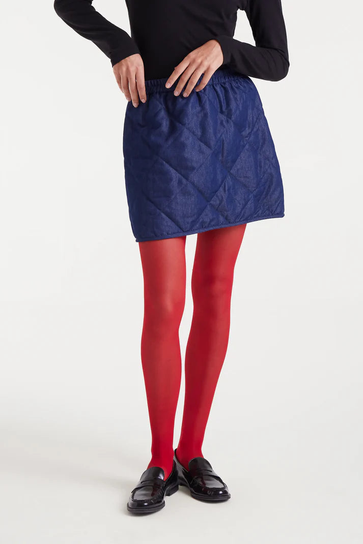 Chambray Quilted Skirt