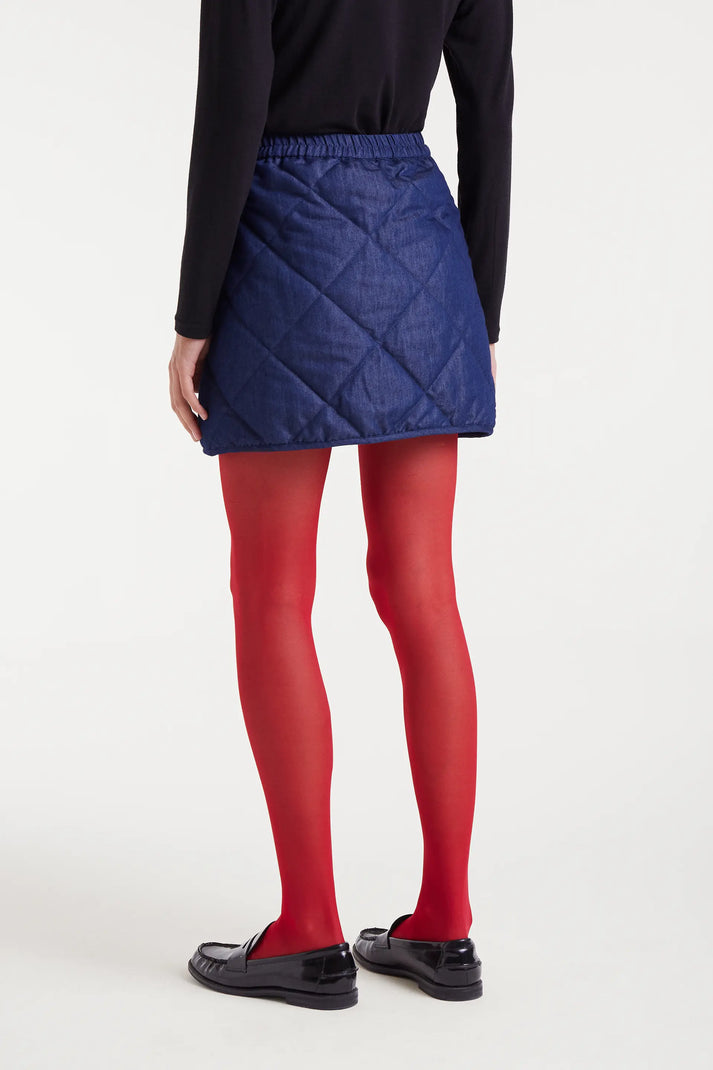 Chambray Quilted Skirt