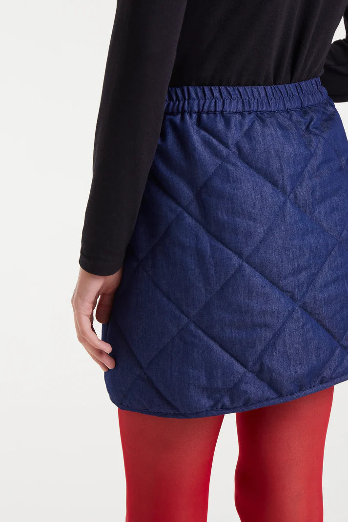 Chambray Quilted Skirt