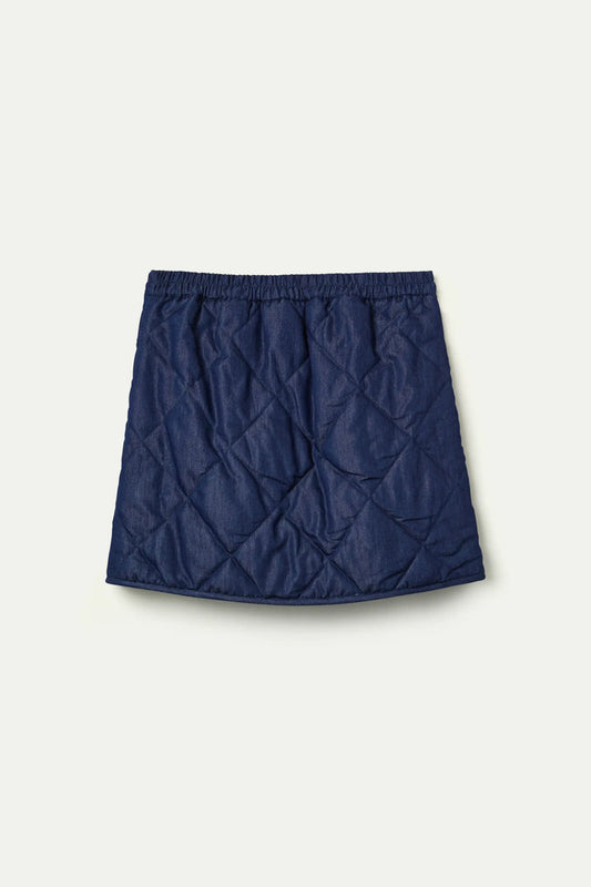 Chambray Quilted Skirt