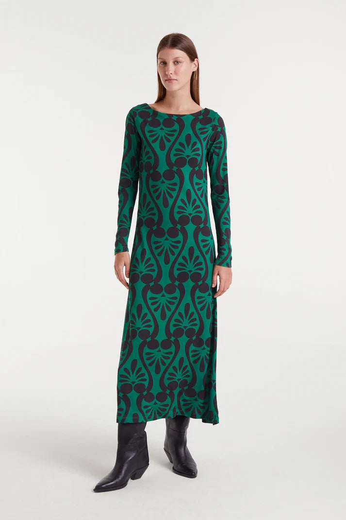 Baroque Print Maxi Tee Dress