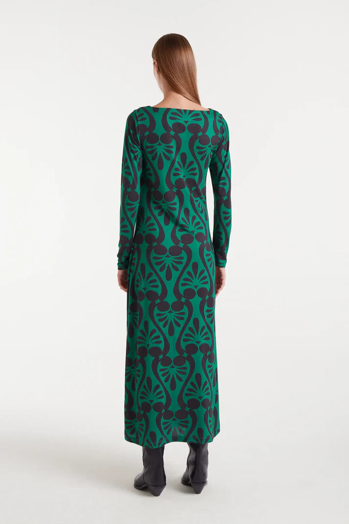 Baroque Print Maxi Tee Dress