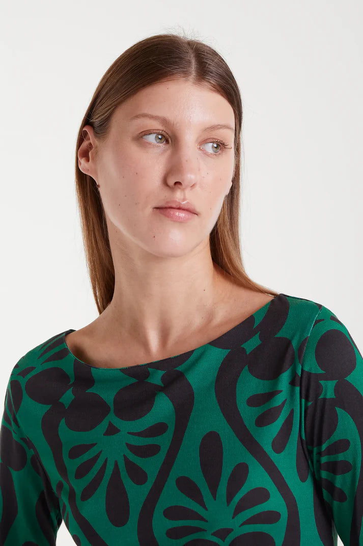 Baroque Print Maxi Tee Dress