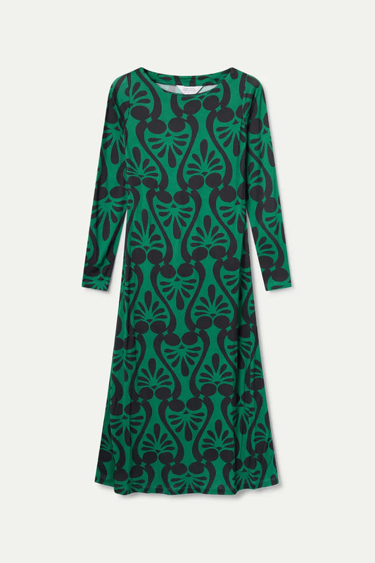Baroque Print Maxi Tee Dress