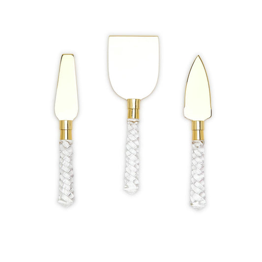 Crystal Clear Set of 3 Cheese Knives in Gift Box