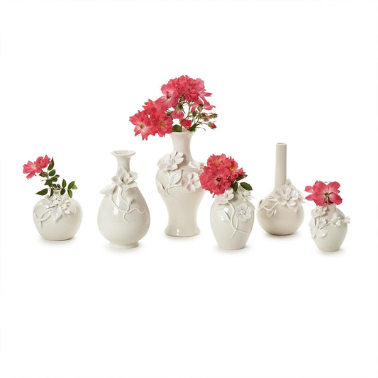 3-D Sculpted Flowers Mini Vases