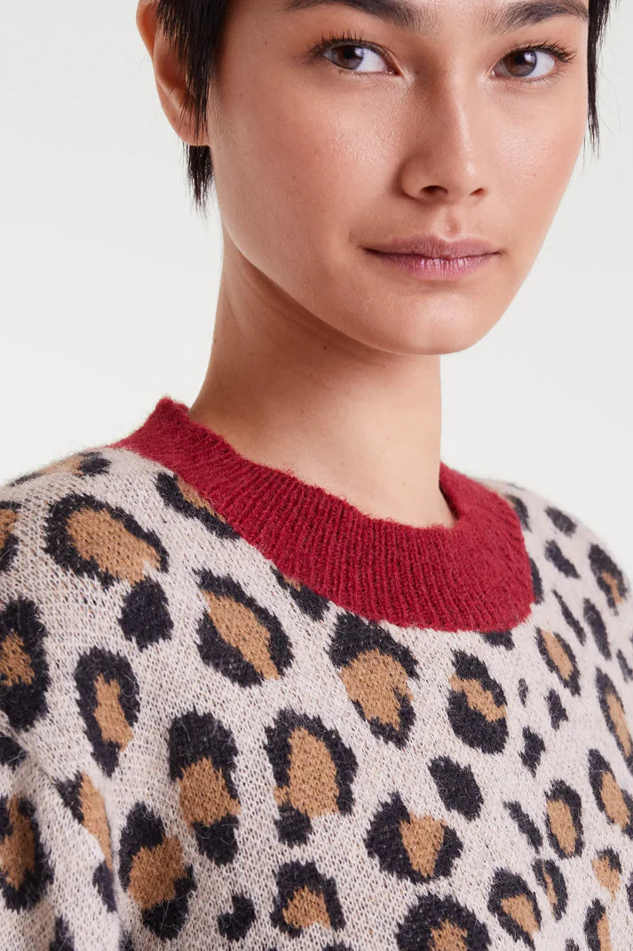 Leopard Eyelash Sweater