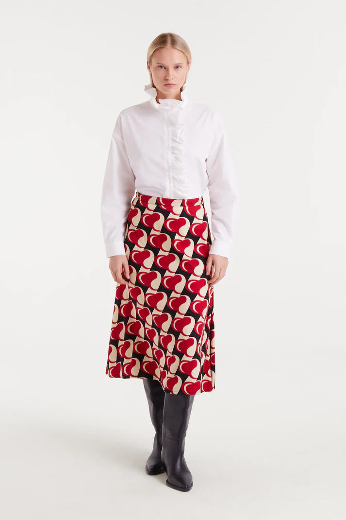 Ruffled Collar Trim Blouse