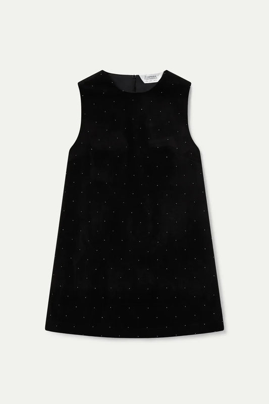 Black Velvet Shimmer Short Dress