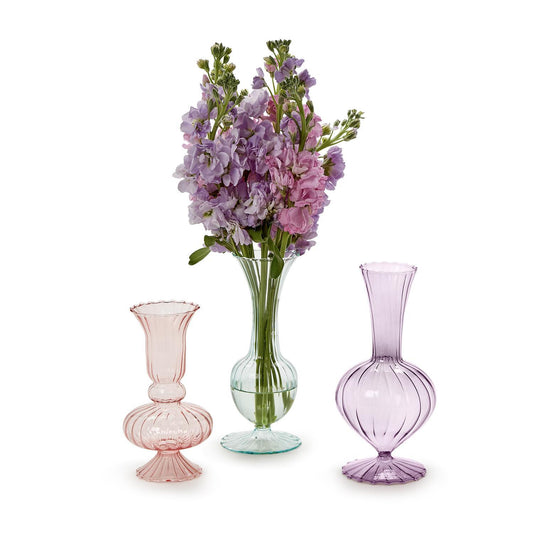 Swirl Hand Blown Glass Vases