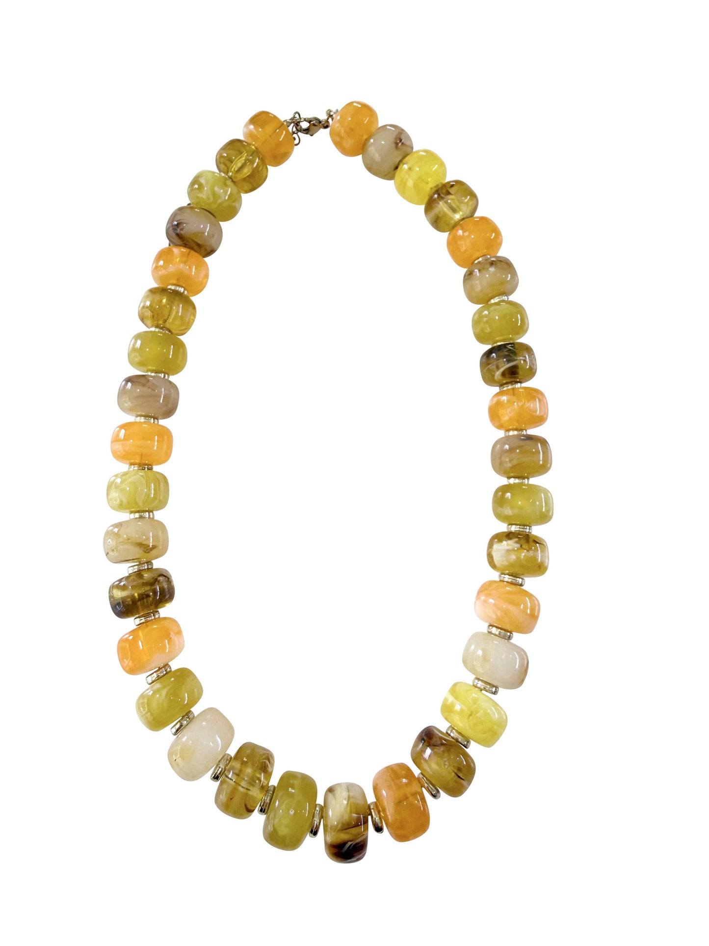 Morris Chunky Beaded Necklace -Yellow