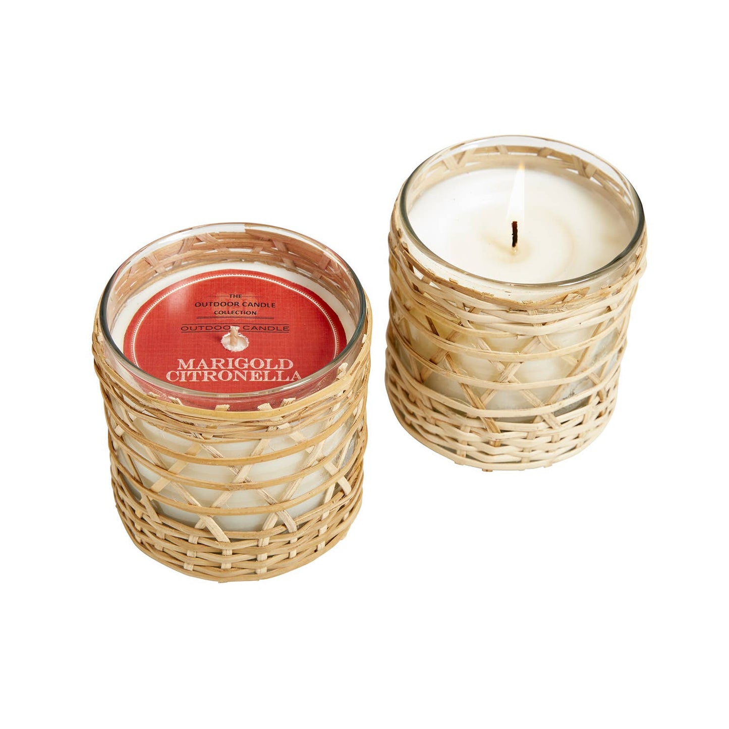 Marigold Citronella Bamboo Wrapped Candle 7oz. Ctn.6