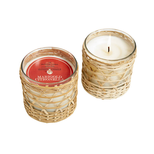 Marigold Citronella Bamboo Wrapped Candle 7oz. Ctn.6