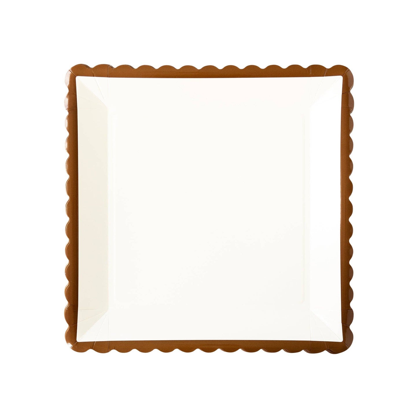 THP1140 - Brown Ruffle Edge Plate - 12"