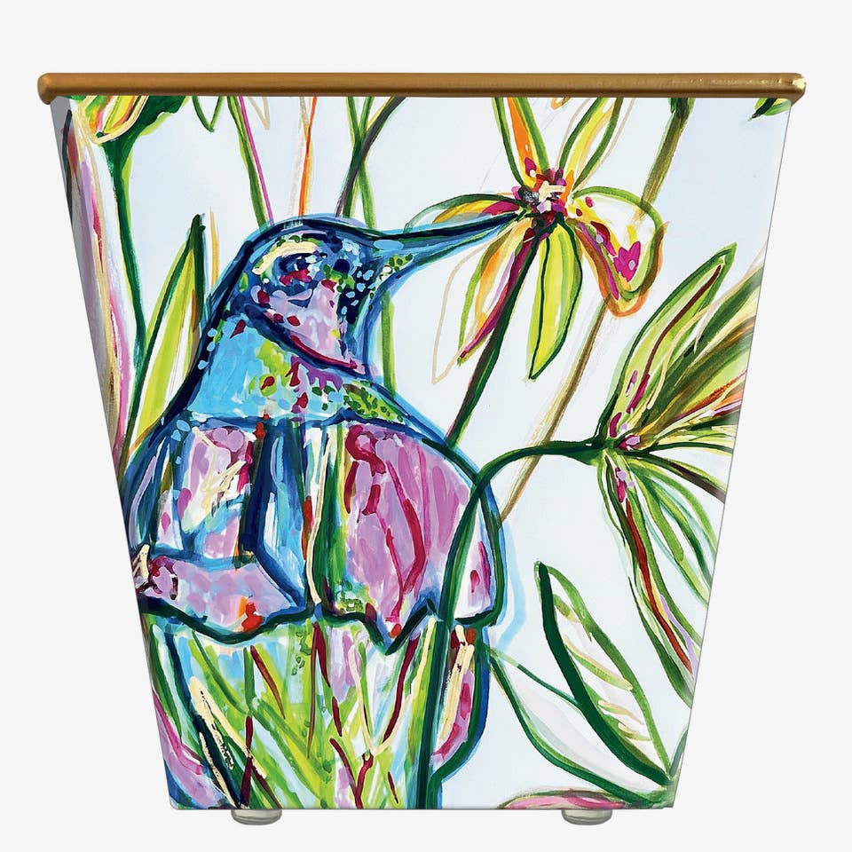 Robin Raymond Morning Hummingbird Cachepot Container Only