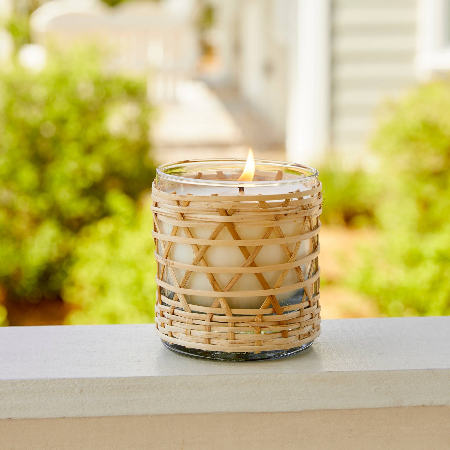 Eucalyptus Mint Citronella Bamboo Wrapped Candle 7oz. Ctn.6