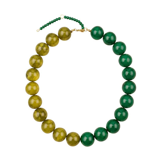 Wrenley 2-Tone Beaded Necklace - Chartreuse