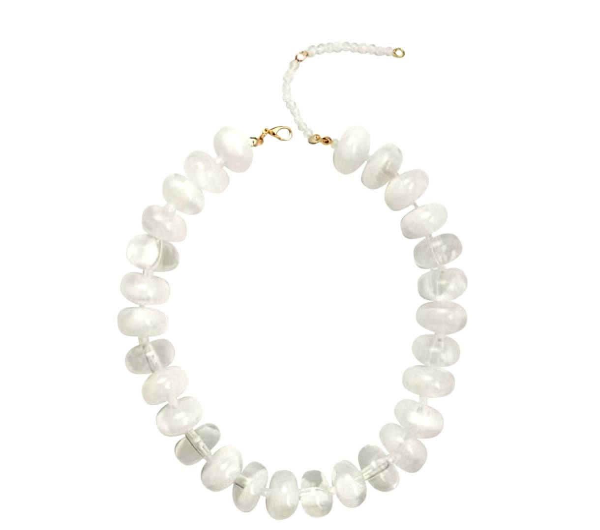 Bailey Chunky Beaded Necklace- Clear