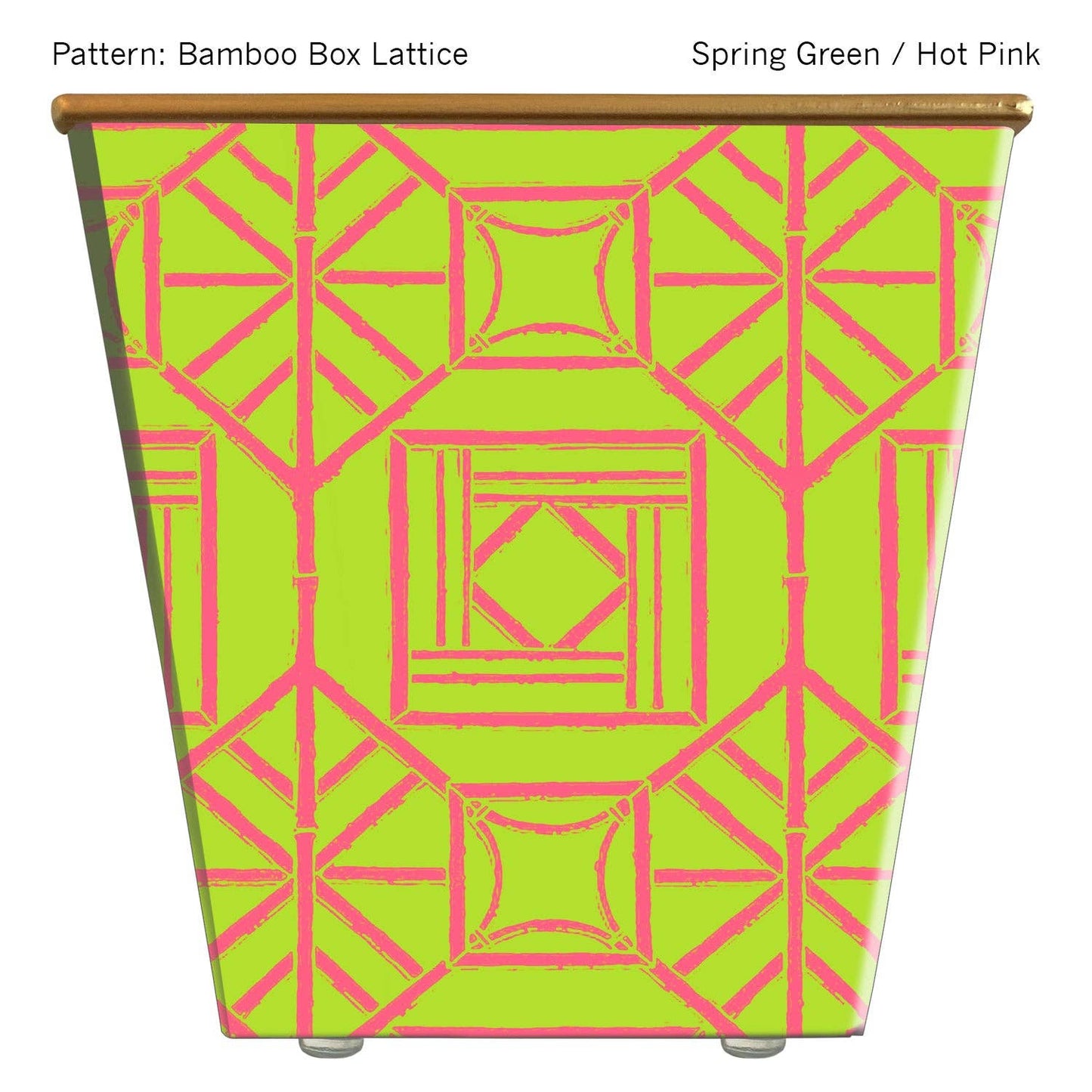 Bamboo Box Lattice Cachepot Candle