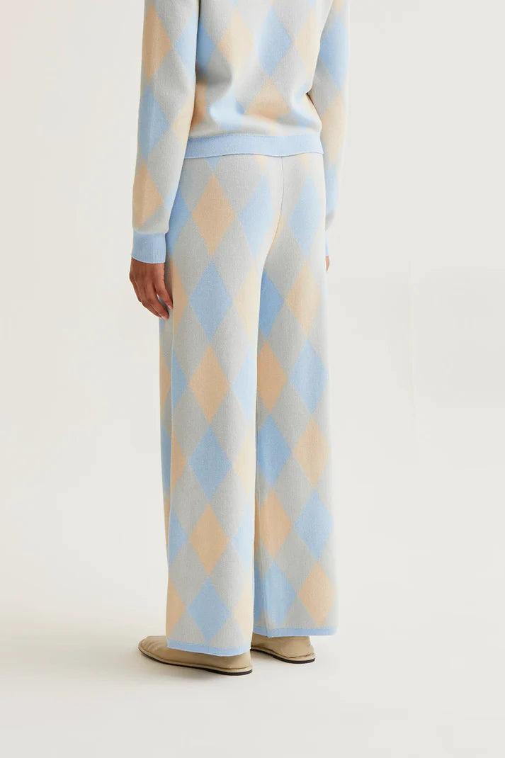 Gingham Check Knit Pant