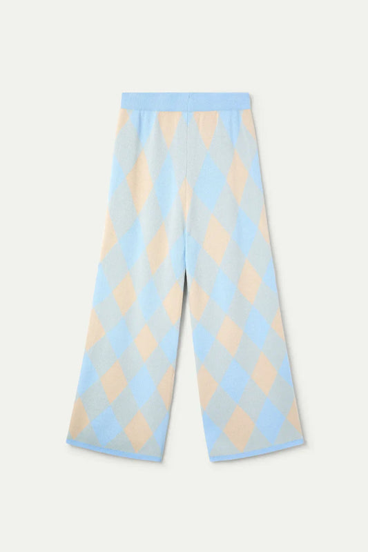 Gingham Check Knit Pant