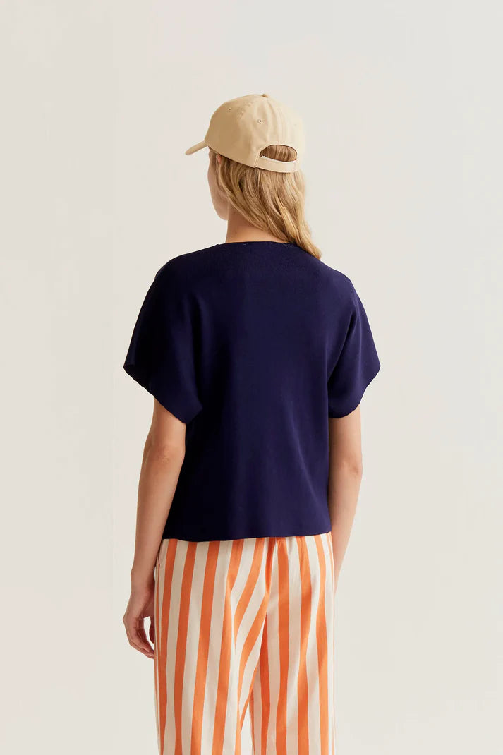 Short Sleeve Knit Cardigan