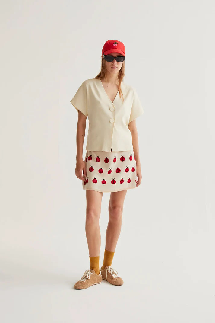 Short Sleeve Knit Cardigan