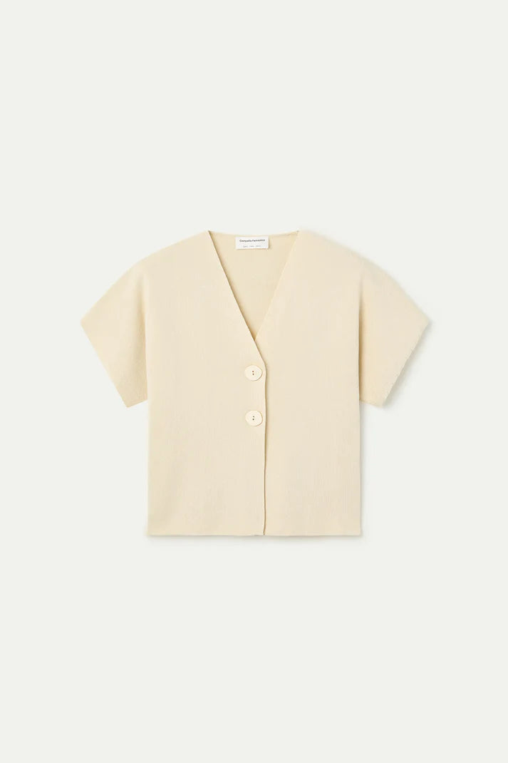 Short Sleeve Knit Cardigan