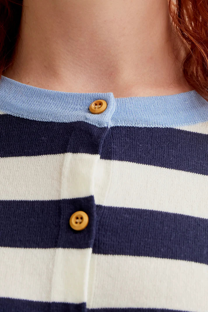 Striped Knit Tee Cardigan
