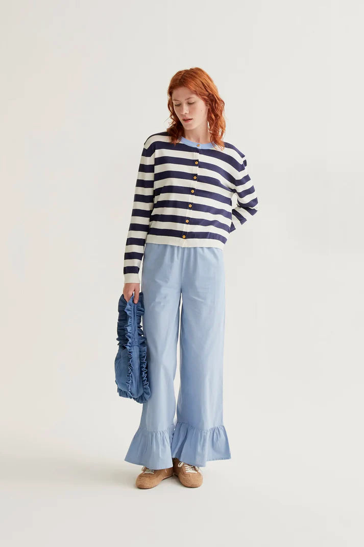 Striped Knit Tee Cardigan